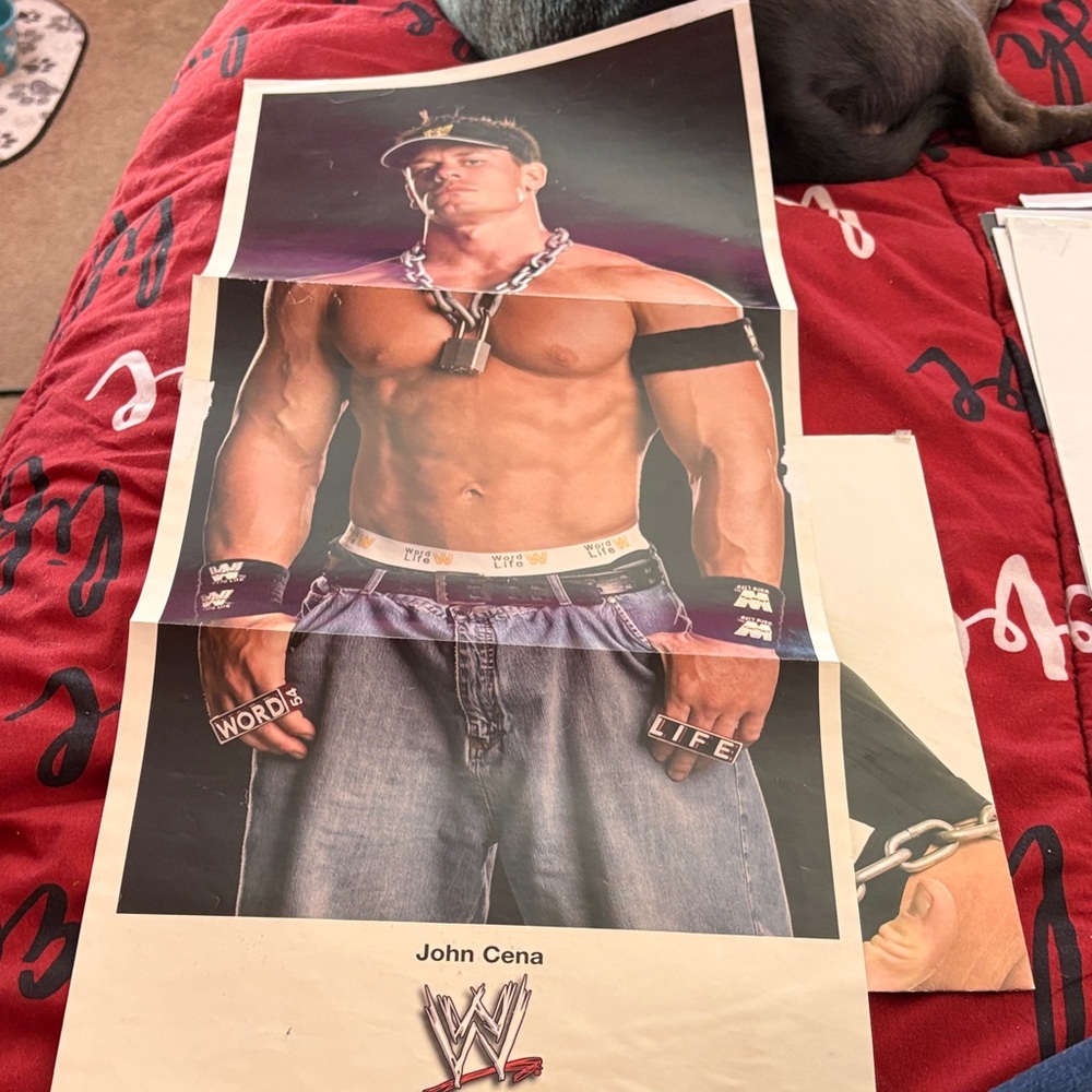 WWE John Cena Poster - Black and Blue